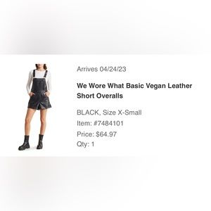 We Wore What Vegan Leather Overalls (XS)